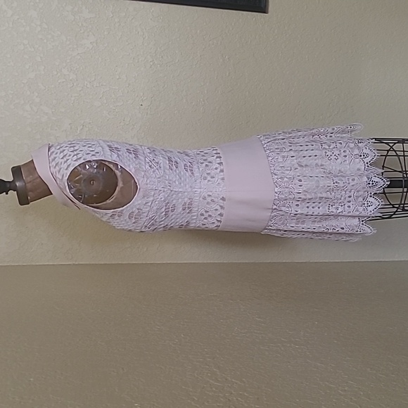 BCBG MAXAZRIA Marsha Collar Lace Mini Dress Size 4 - Picture 9 of 9